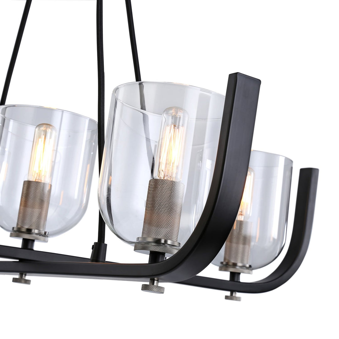 Collection 5-Light Chandelier Black & Nickel
