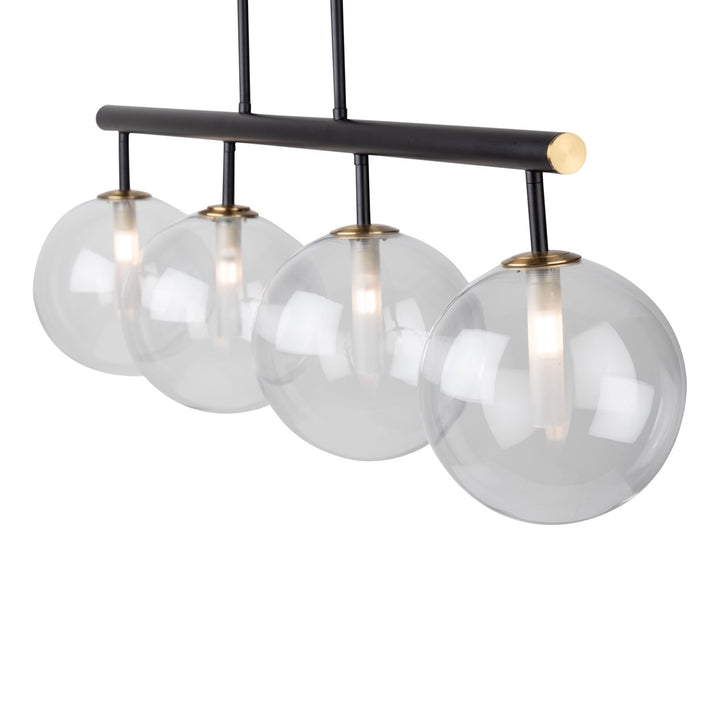 Collection 4-Light Island Light Matte Black & Brass