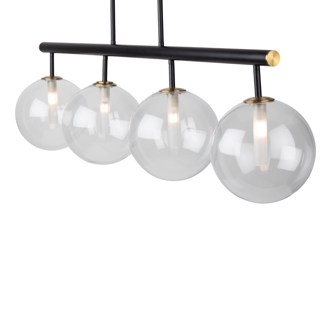 Collection 4-Light Island Light Matte Black & Brass
