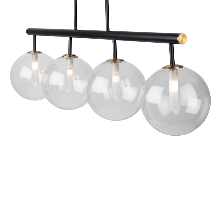 Collection 4-Light Island Light Matte Black & Brass