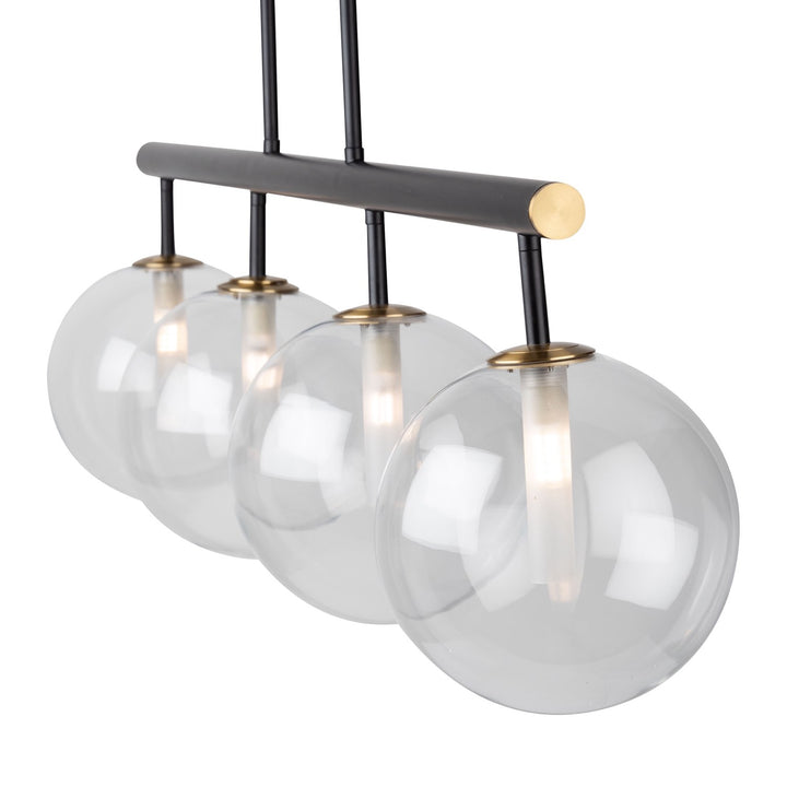 Collection 4-Light Island Light Matte Black & Brass