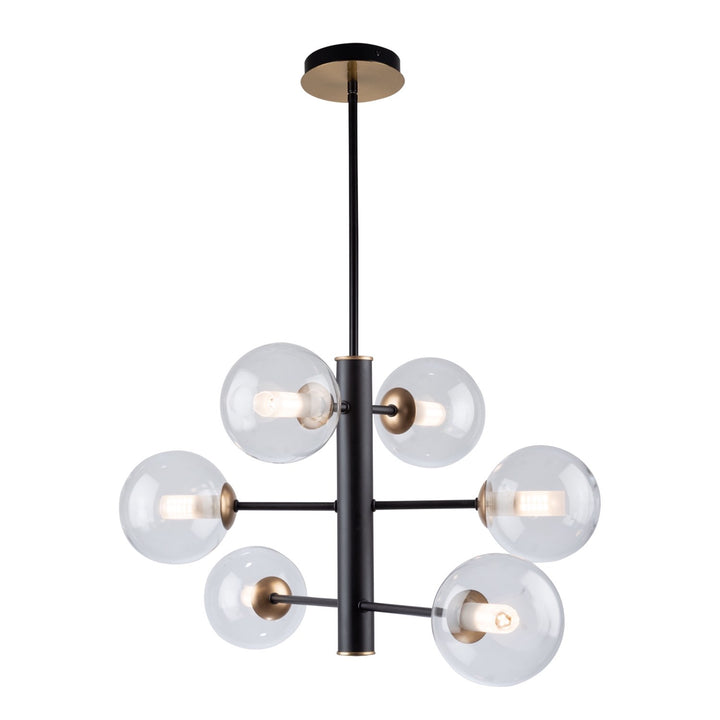 Collection 6-Light Chandelier Matte Black & Brass