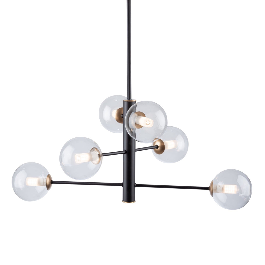 Collection 6-Light Chandelier Matte Black & Brass