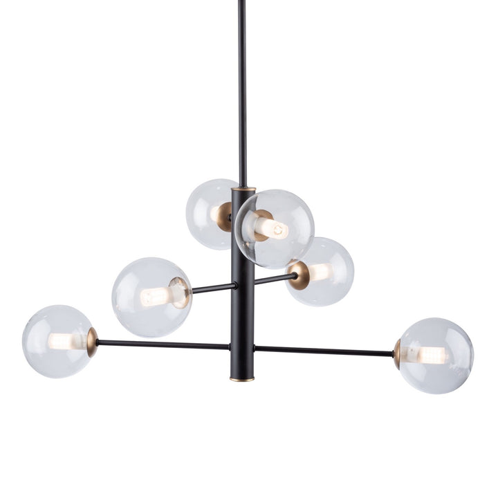 Collection 6-Light Chandelier Matte Black & Brass