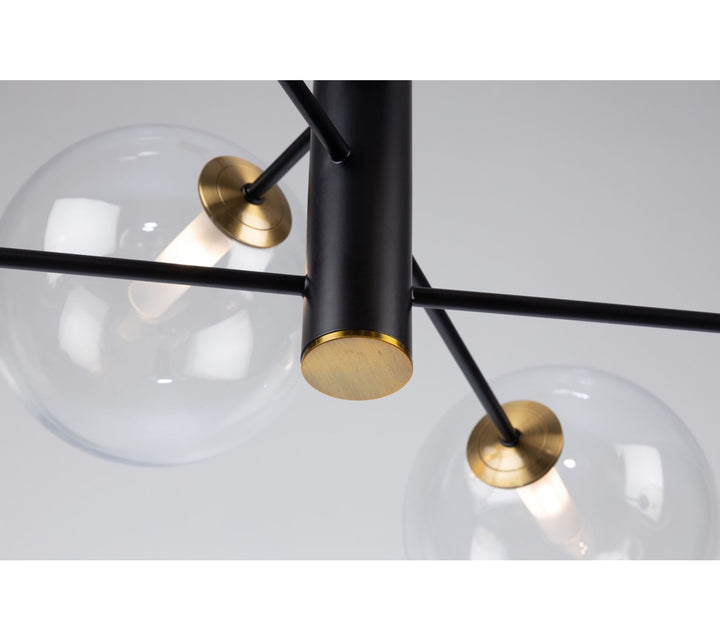 Collection 6-Light Chandelier Matte Black & Brass