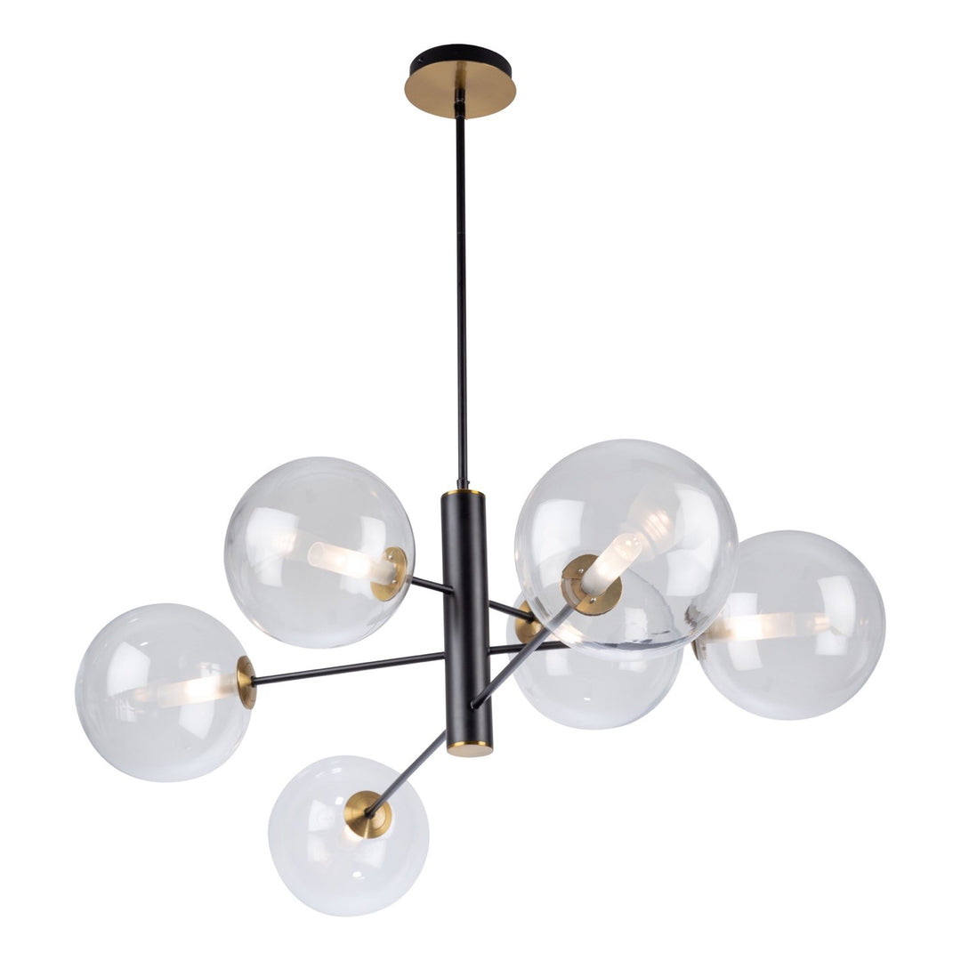 Collection 6-Light Chandelier Matte Black & Brass