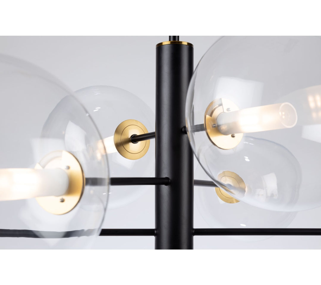 Collection 6-Light Chandelier Matte Black & Brass