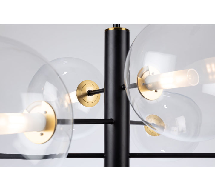 Collection 6-Light Chandelier Matte Black & Brass