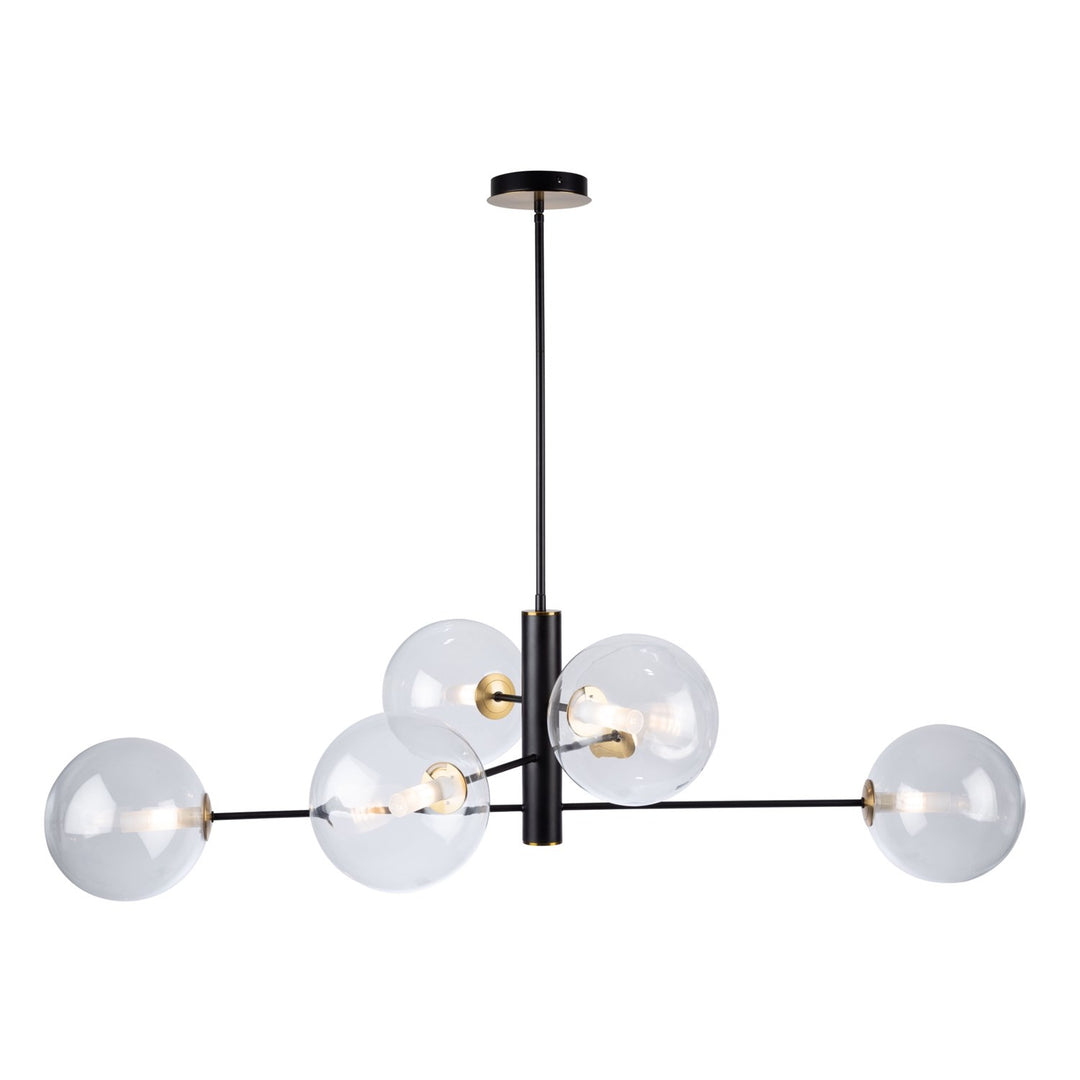 Collection 6-Light Chandelier Matte Black & Brass