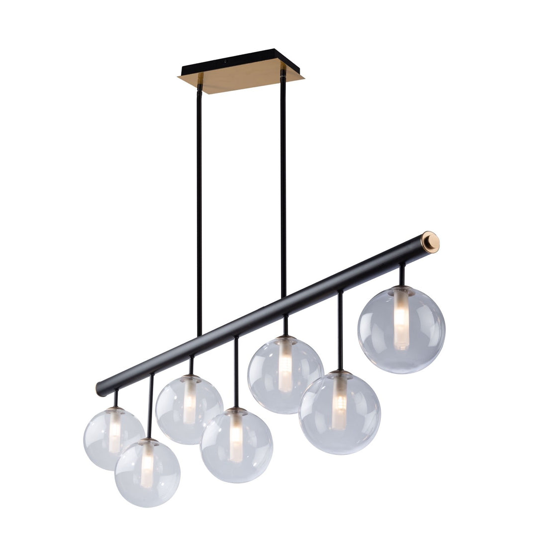 Collection 7-Light Island Light Matte Black & Brass by Artcraft
