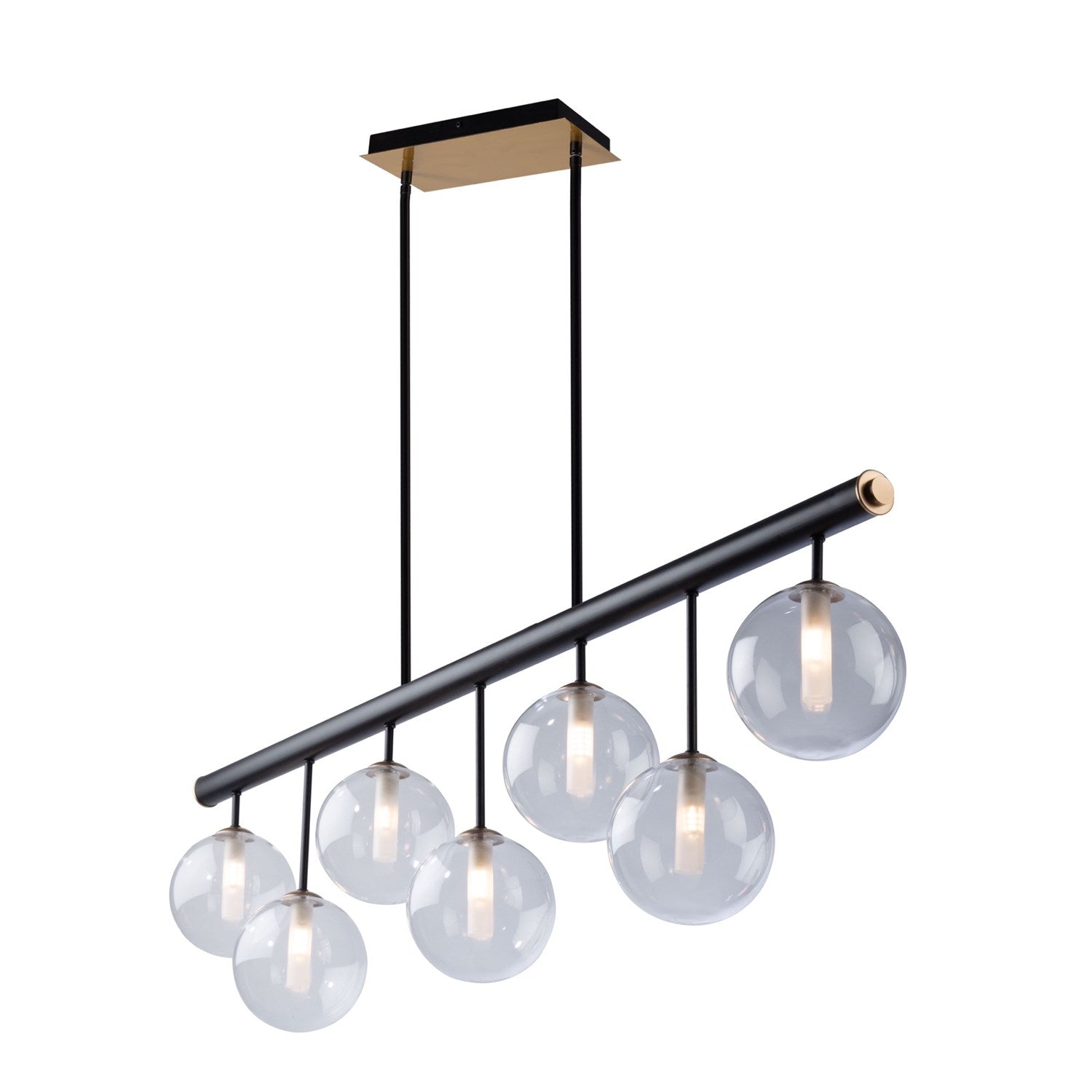 Collection 7-Light Island Light Matte Black & Brass by Artcraft