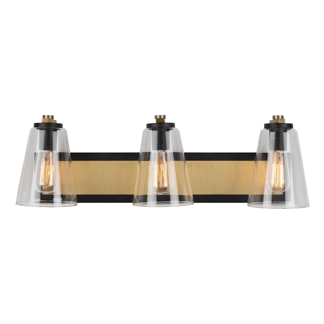 Collection 1-Light Sconce Black & Brass by Artcraft