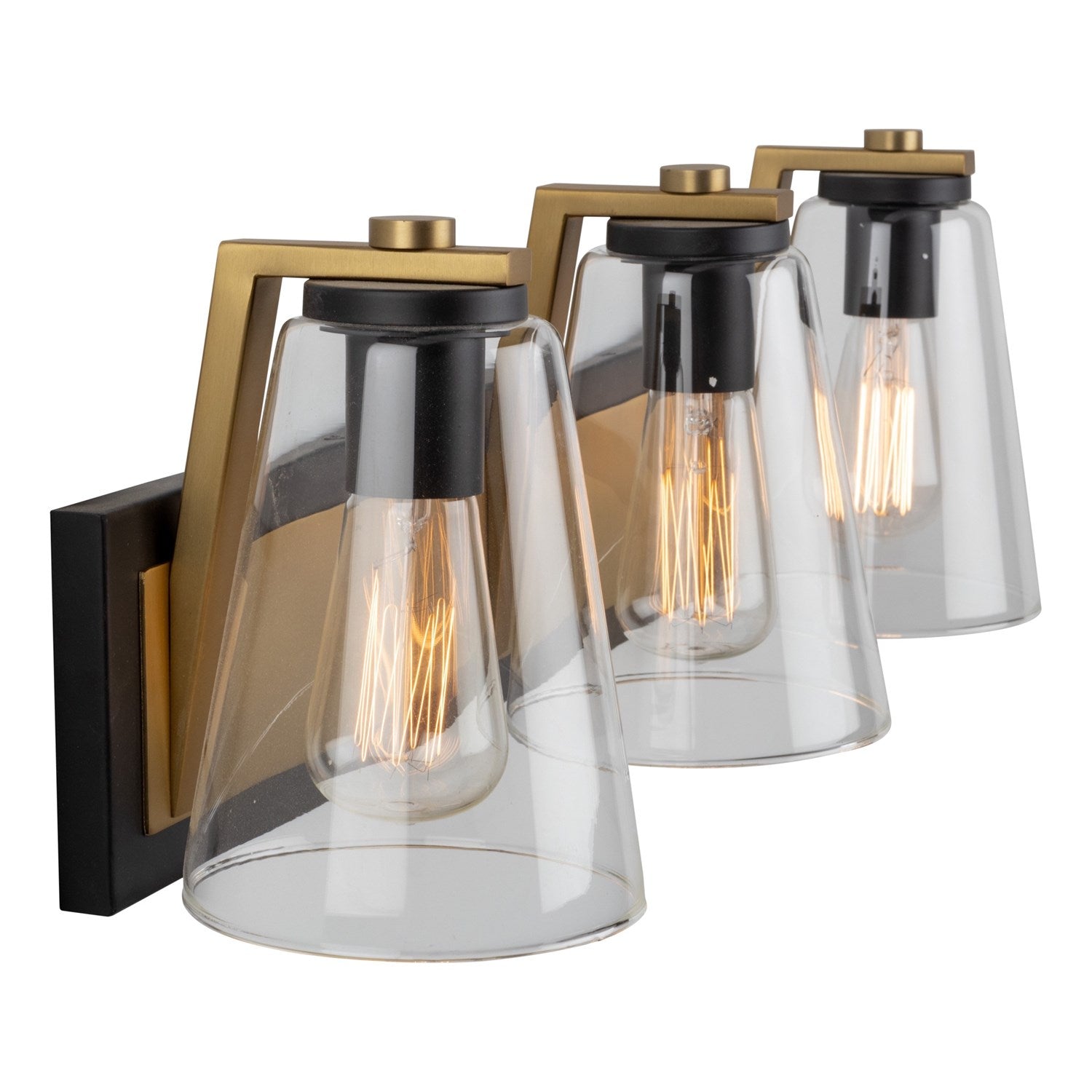 Collection 1-Light Sconce Black & Brass