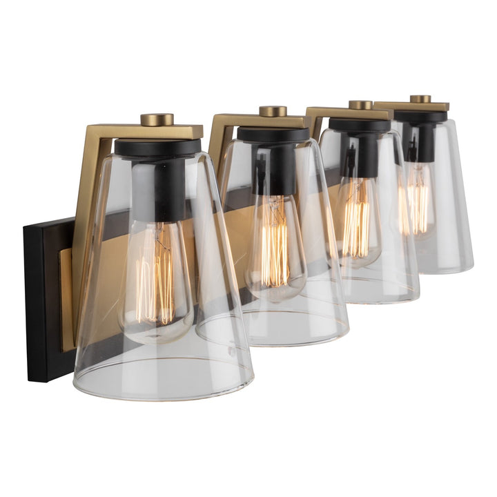 Collection 3-Light Vanity Light Black & Brass by Artcraft
