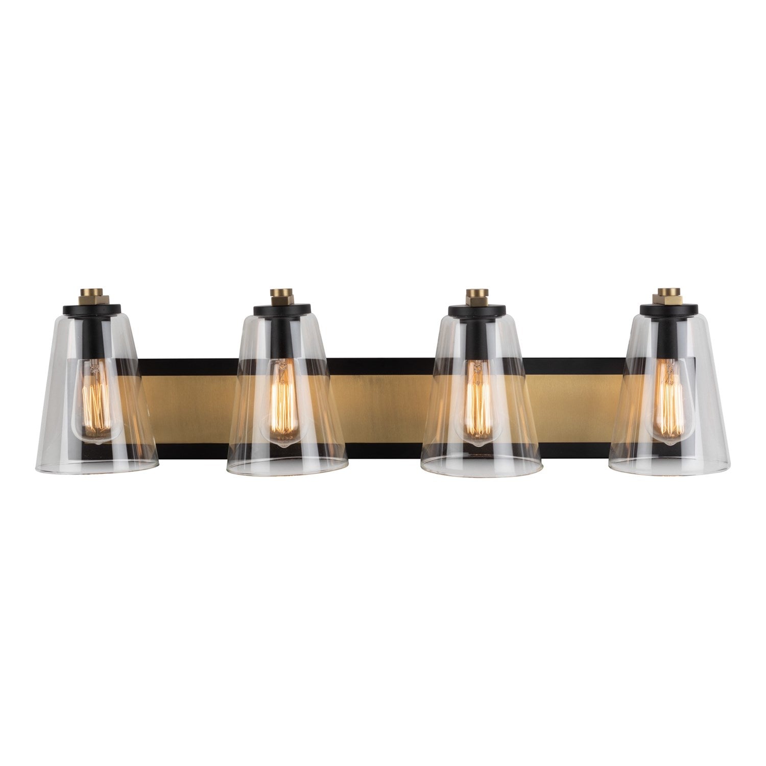 Collection 3-Light Vanity Light Black & Brass