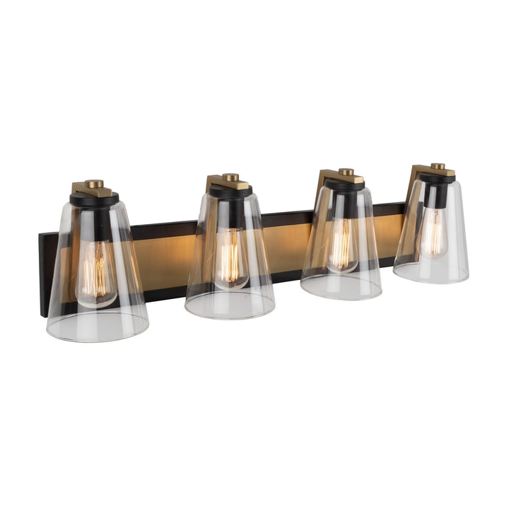 Collection 3-Light Vanity Light Black & Brass