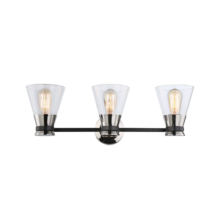 Collection 3-Light Vanity Light Black & Brushed Nickel