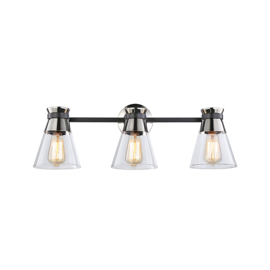 Collection 3-Light Vanity Light Black & Brushed Nickel