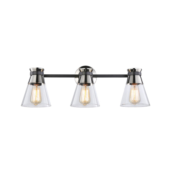 Collection 3-Light Vanity Light Black & Brushed Nickel