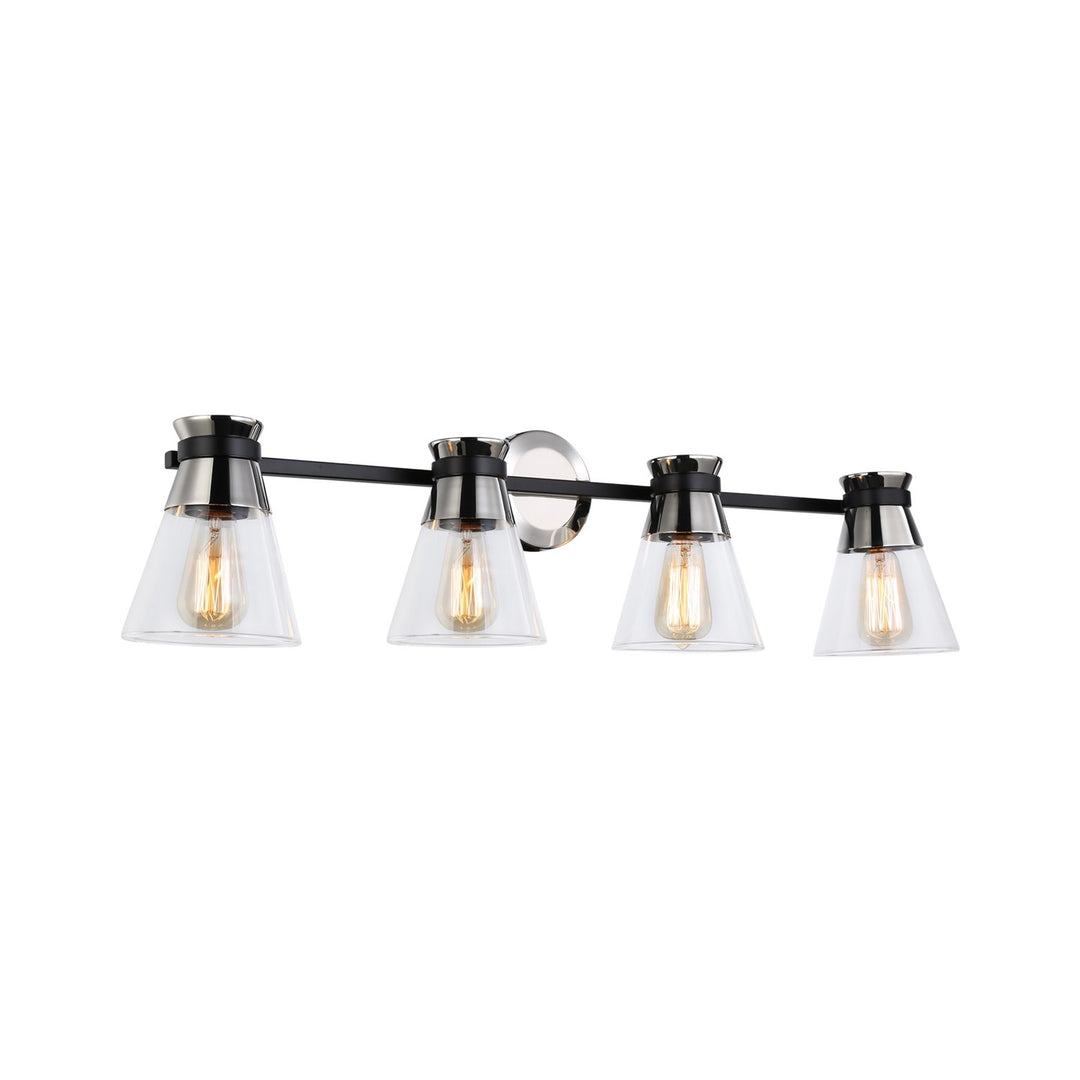 Collection 4-Light Vanity Light Black & Brushed Nickel by Artcraft