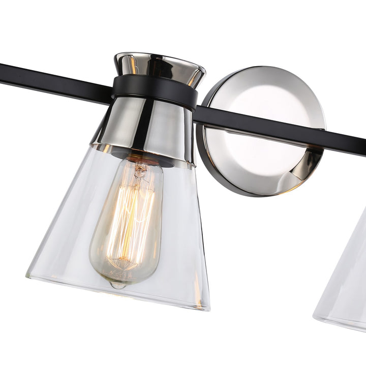 Collection 4-Light Vanity Light Black & Brushed Nickel