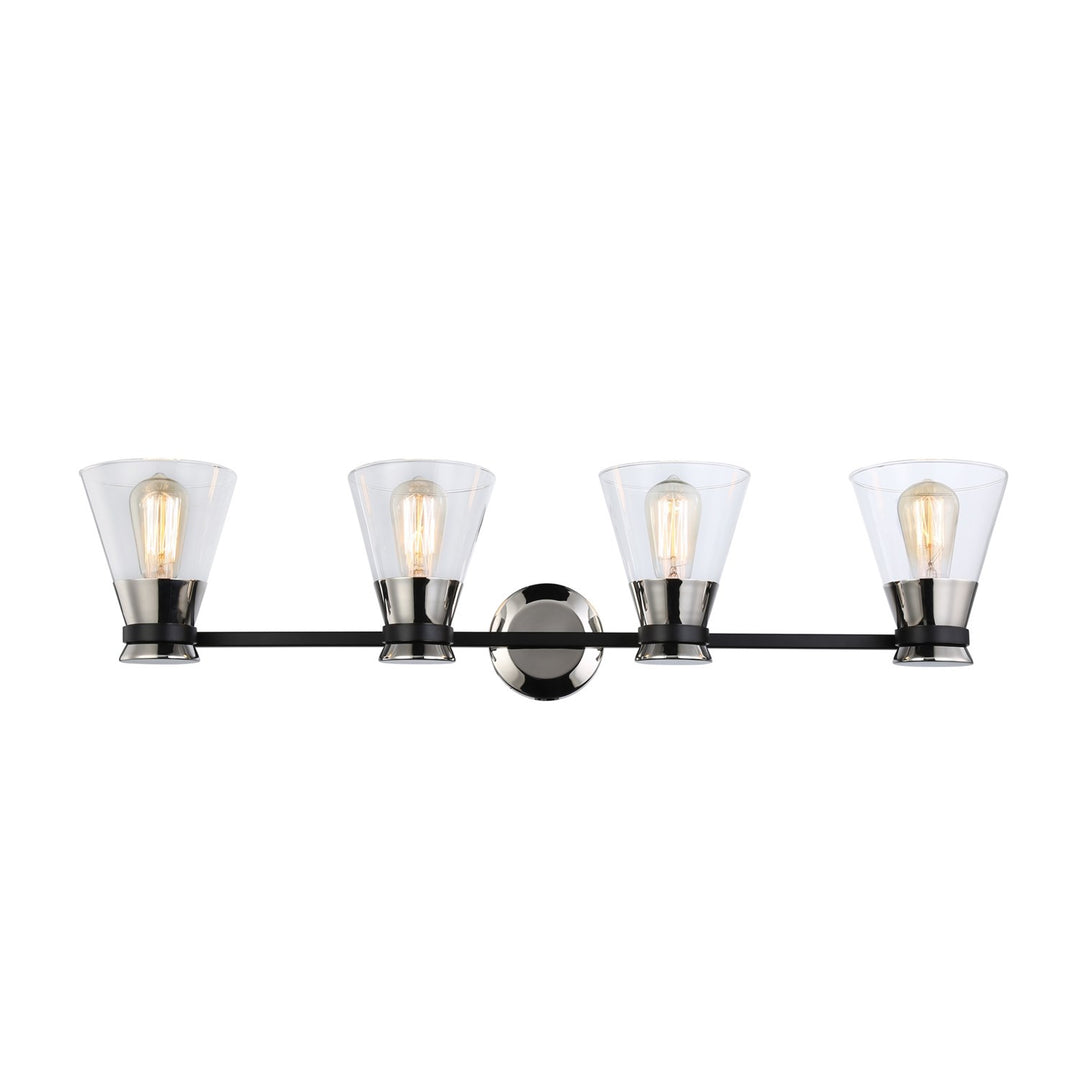 Collection 4-Light Vanity Light Black & Brushed Nickel