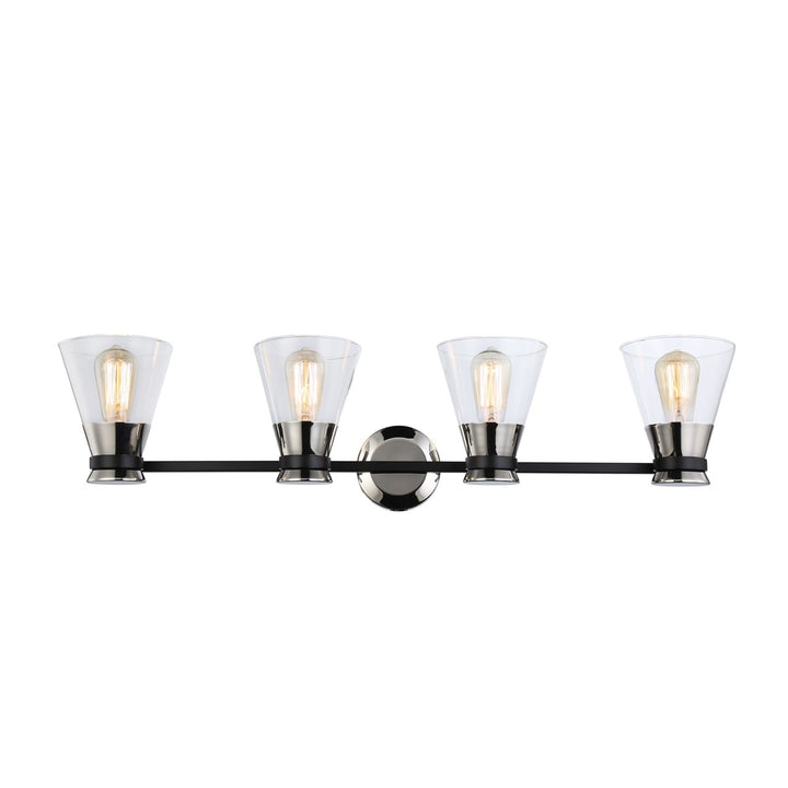 Collection 4-Light Vanity Light Black & Brushed Nickel