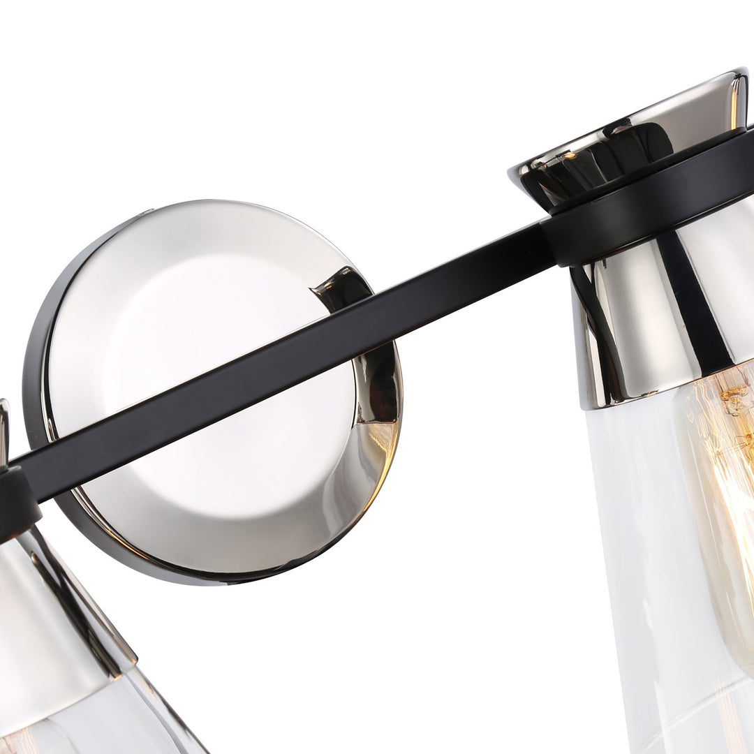 Collection 4-Light Vanity Light Black & Brushed Nickel