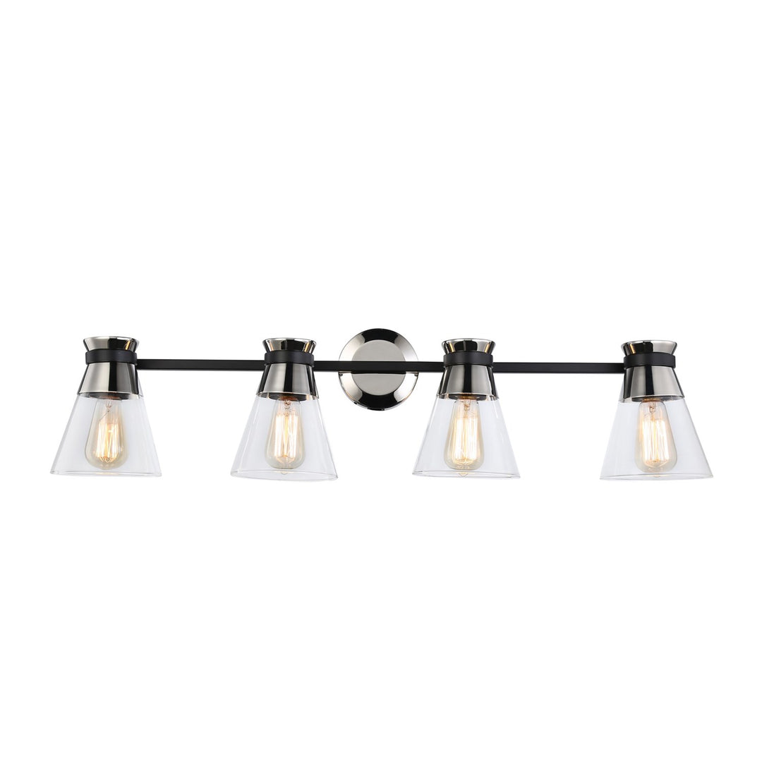 Collection 4-Light Vanity Light Black & Brushed Nickel