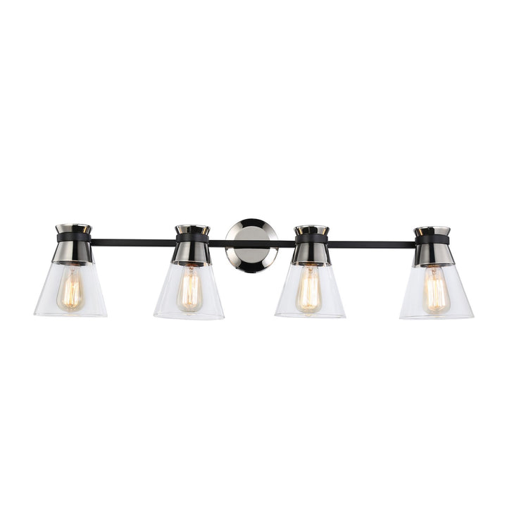 Collection 4-Light Vanity Light Black & Brushed Nickel