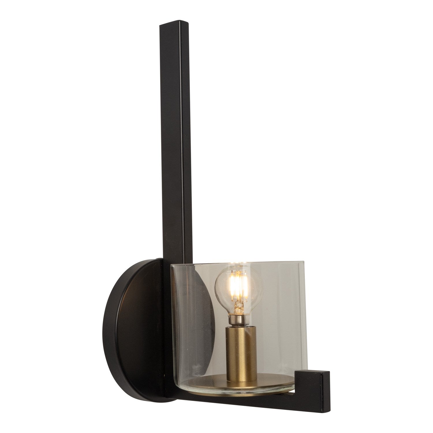 Collection 1-Light Sconce Black And Brass by Artcraft