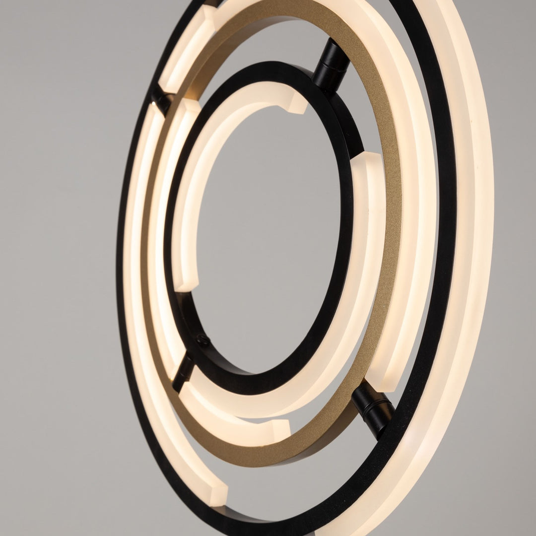Collection Integrated Led Semi-Flush Mount Black & Brass