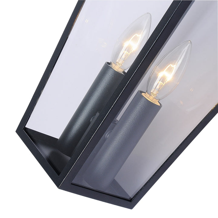 Collection 2-Light Exterior Wall Light Black