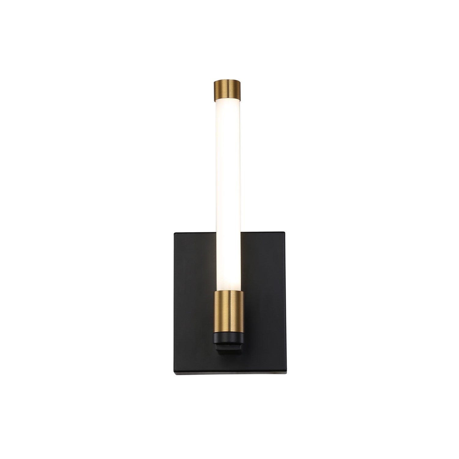 Collection 1-Light Integrated Led Sconce Matte Black & Brass by Artcraft
