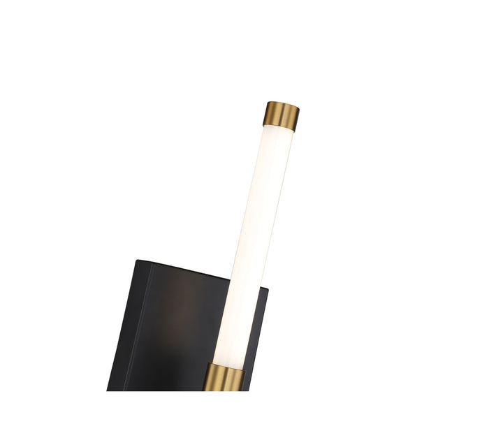 Collection 1-Light Integrated Led Sconce Matte Black & Brass