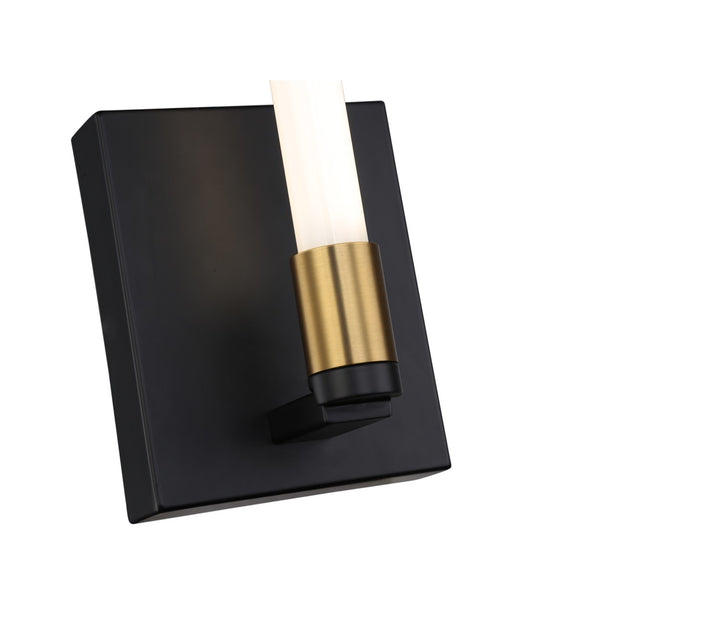 Collection 1-Light Integrated Led Sconce Matte Black & Brass