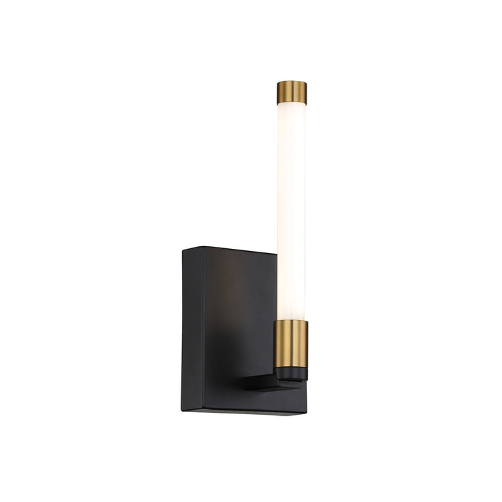 Collection 1-Light Integrated Led Sconce Matte Black & Brass