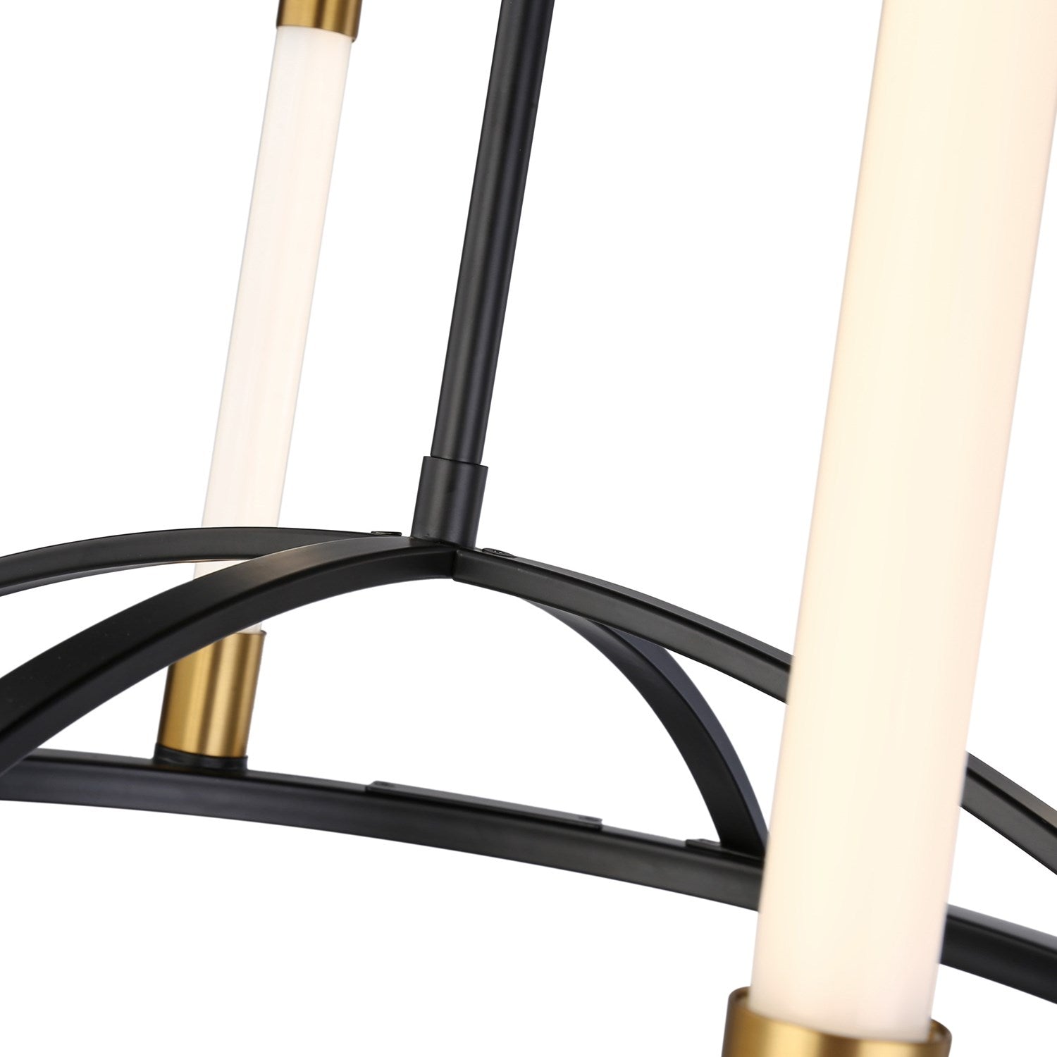 Collection 8-Light Integrated Led Chandelier Matte Black & Brass