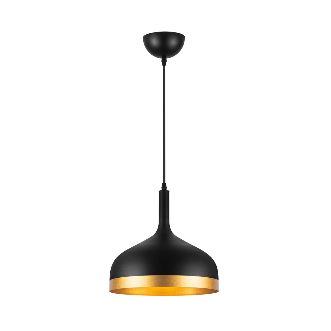 Collection 1-Light Pendant Black & Gold by Artcraft