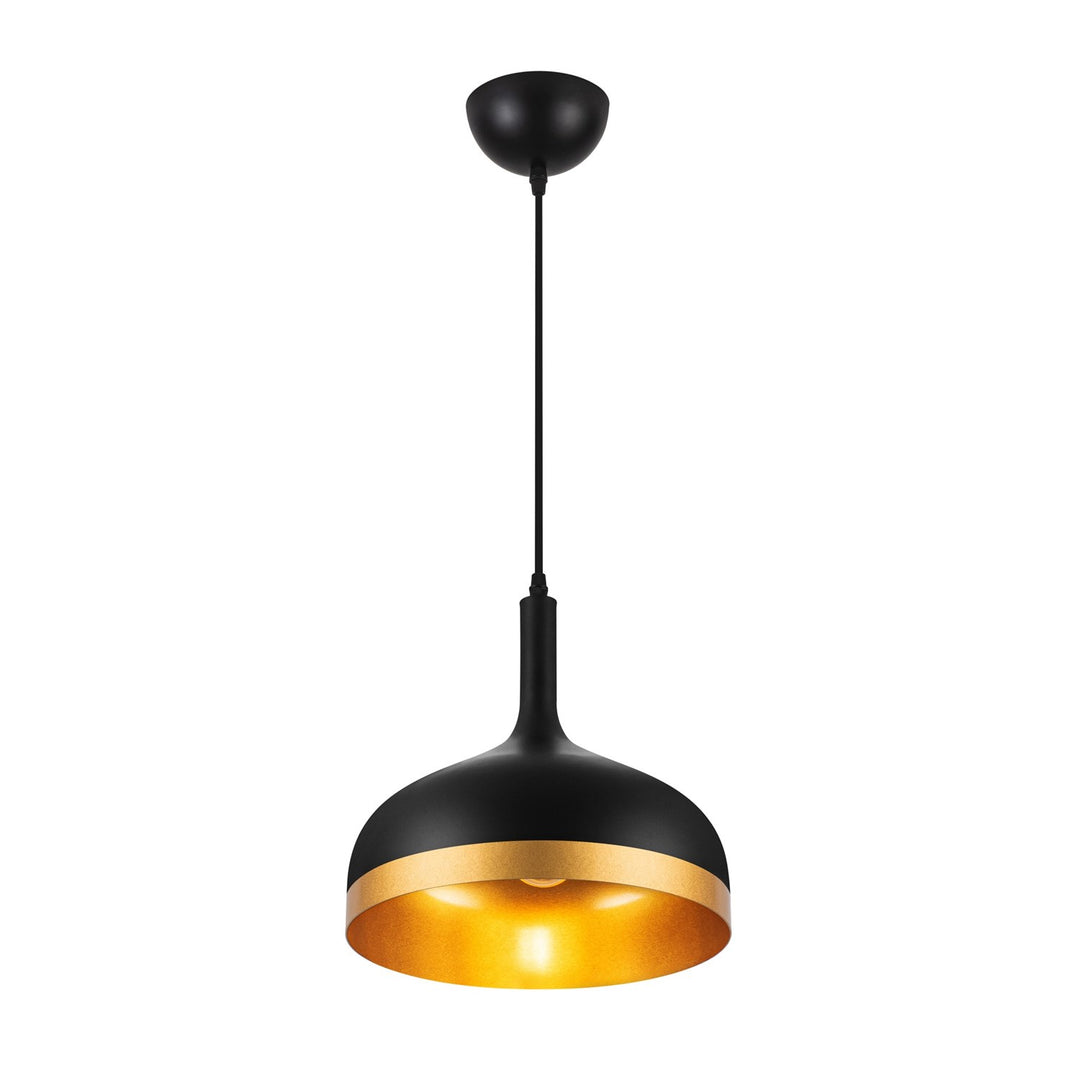 Collection 1-Light Pendant Black & Gold