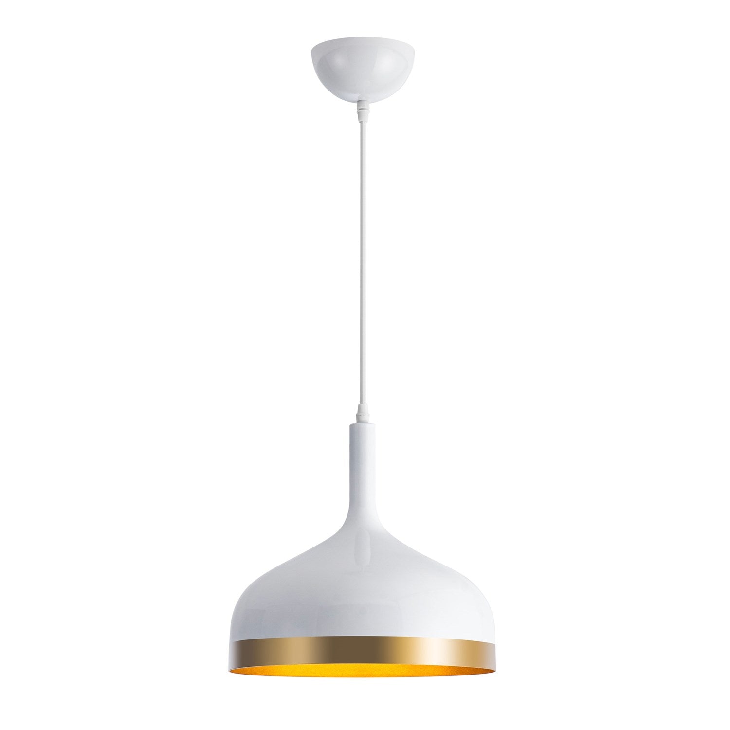 Collection 1-Light Pendant White & Gold by Artcraft