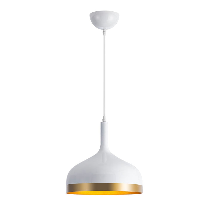 Collection 1-Light Pendant White & Gold by Artcraft