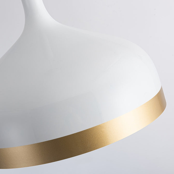 Collection 1-Light Pendant White & Gold