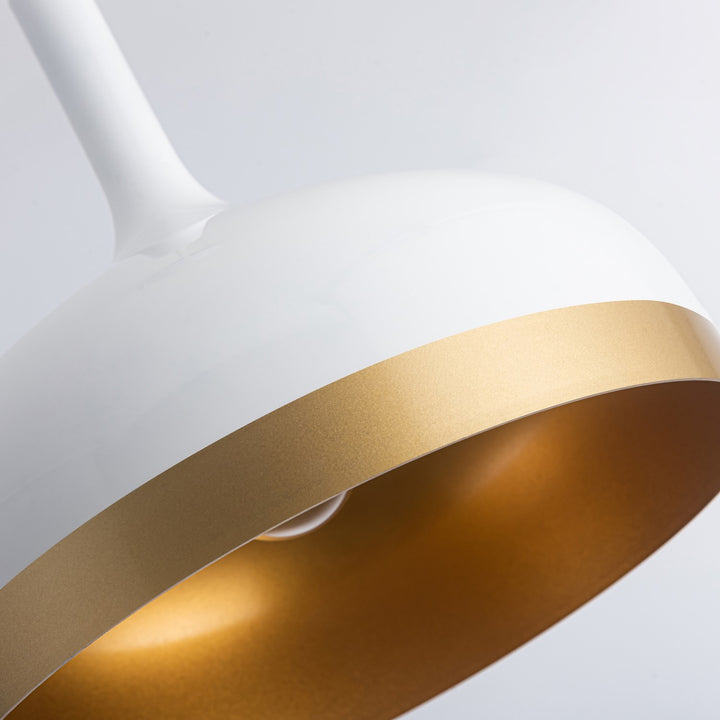 Collection 1-Light Pendant White & Gold