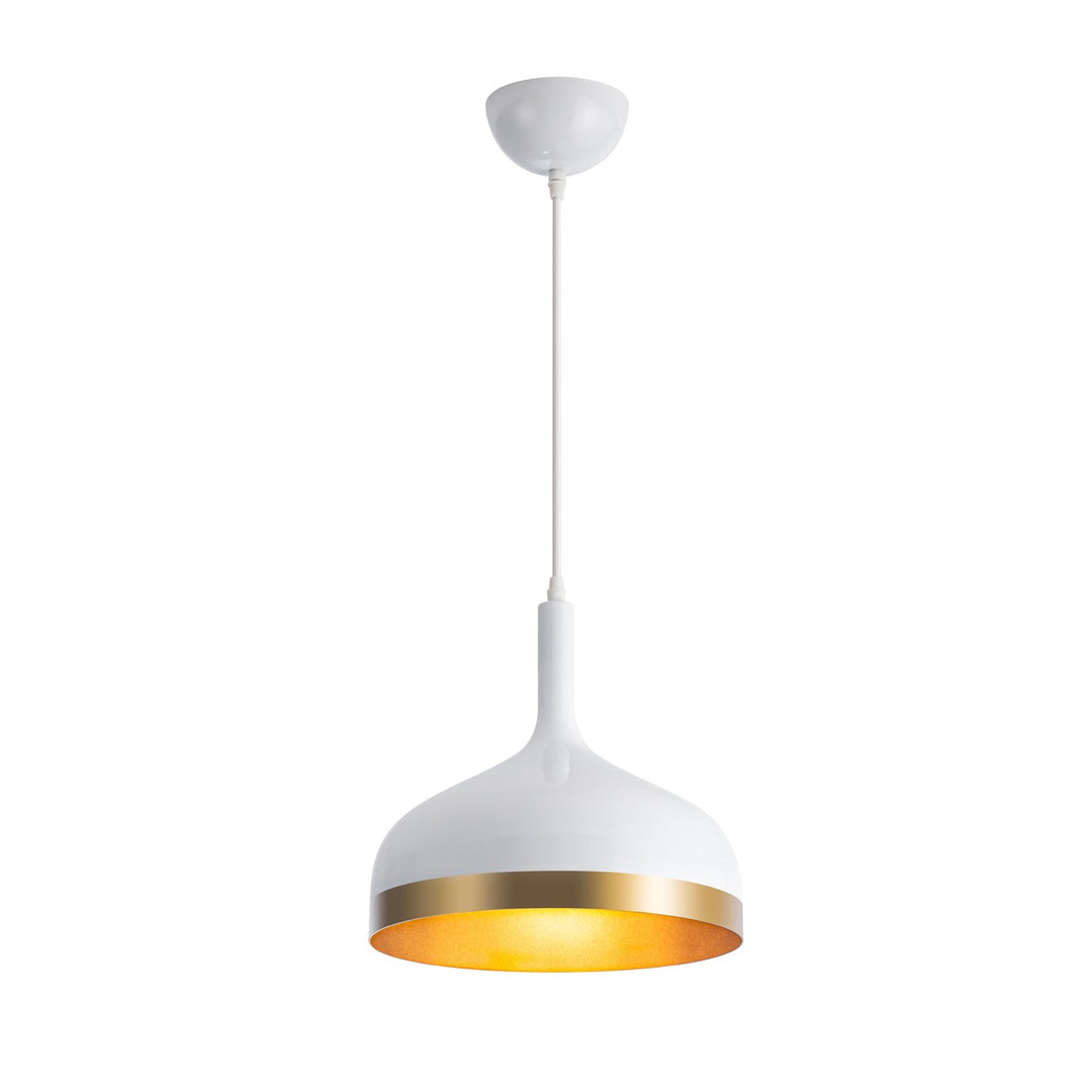 Collection 1-Light Pendant White & Gold