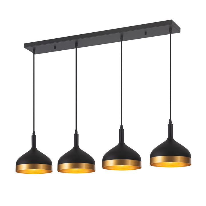 Collection 4-Light Island Light Black & Gold