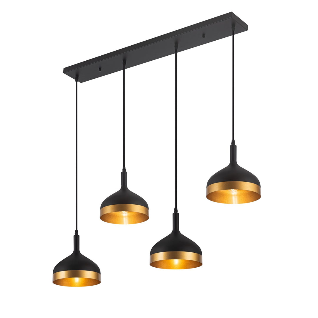 Collection 4-Light Island Light Black & Gold