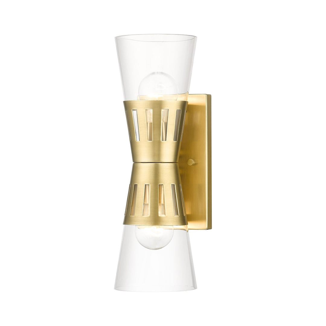 2 Light Natural Brass Sconce by Livex Lighting