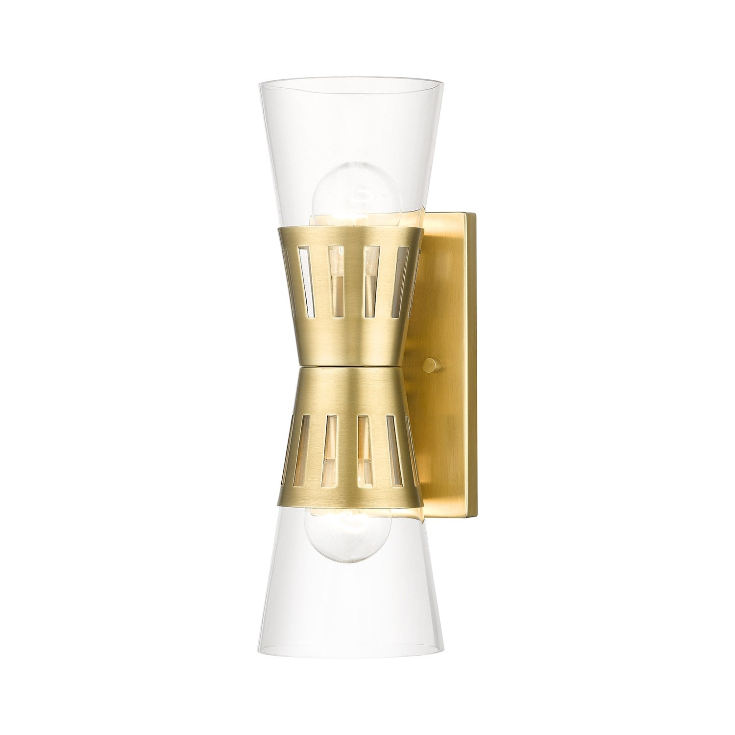 2 Light Natural Brass Sconce by Livex Lighting