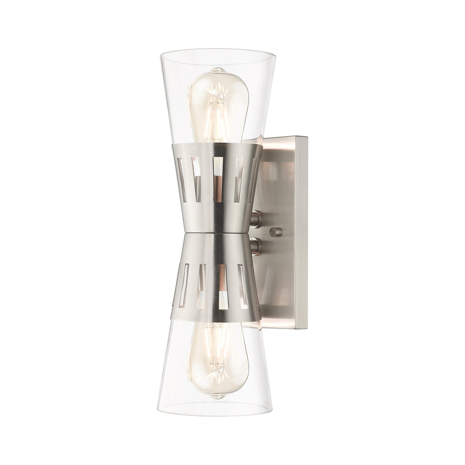 2 Light Brushed Nickel Sconce by Livex Lighting